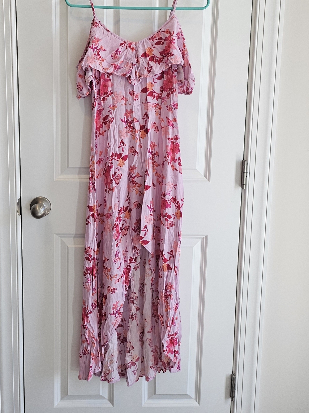 Rewind Pink Floral Off-Shoulder Maxi Dress